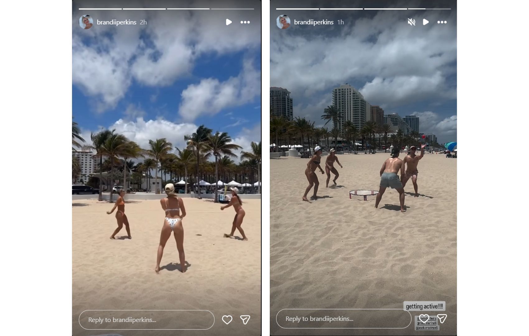Cavinder Twins enjoy a day out at the beach | via @brandiiperkins/Instagram